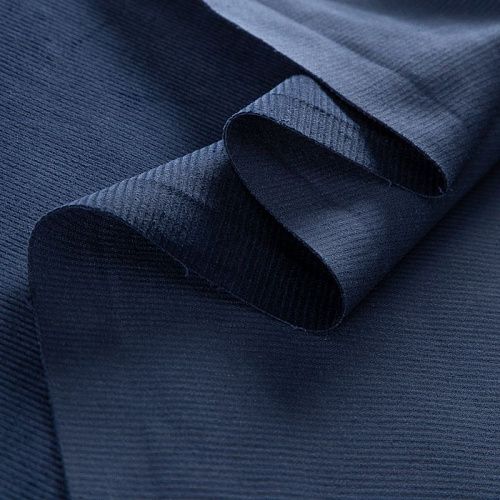 Вельвет стрейч 008-20784 темно-синий однотонный