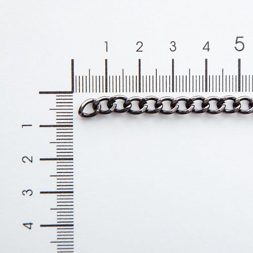 Цепь декоративная 4 мм металл 158-4-под темный никель 