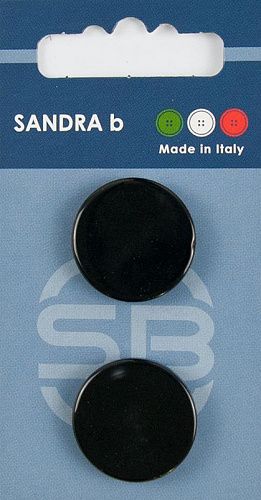 Пуговицы SANDRA 23 мм пластик 2 шт CARD175 черный