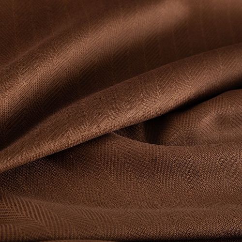 Лен натуральный 035-20282 коричневый жаккард