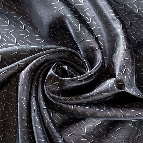 Ткань подкладочная 045-01942 серебристо-серый жаккардовый