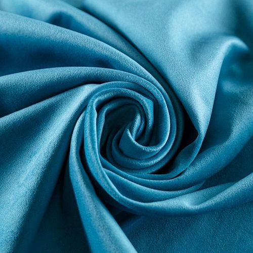 Ткань мебельная микровелюр 09-02-08955 бирюзово-голубой однотонный