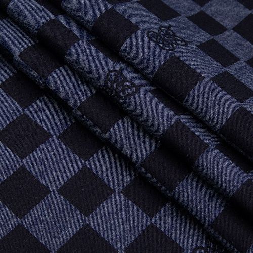 Джинс стрейч 015-20390 синий принтованный