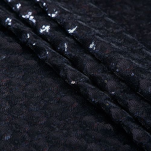 Пайетки на трикотаже Fabiana Filippi 055-16520 черный