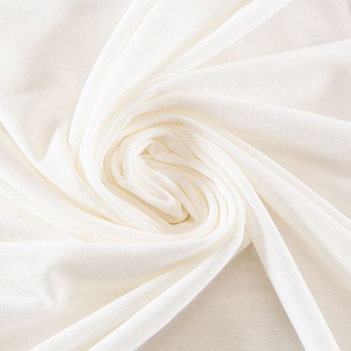 Трикотаж 056-19223 молочный однотонный