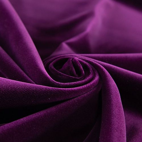 Бархат хлопковый 002-20033 пурпурный однотонный