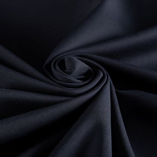 Коттон стрейч 063-20189 черный однотонный