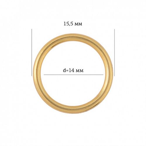 Кольцо для бюстгальтера ARTA.F 14 мм металл 2 шт 2831-16 золотой 