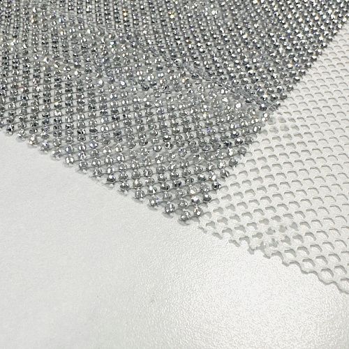 Сетка со стразами Swarovski 050-20873 серебристый