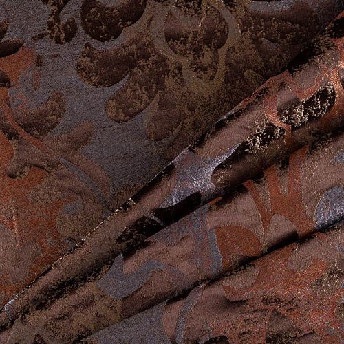 Ткань портьерная жаккард Т343-02-07 шоколадно-терракотовый