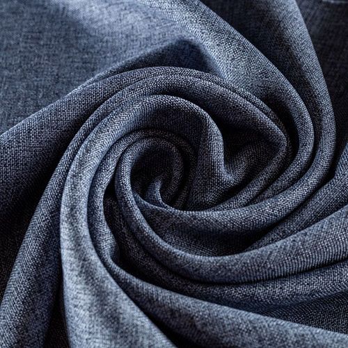 Ткань портьерная лен h-280 см 05-02-00245 серо-голубой меланж