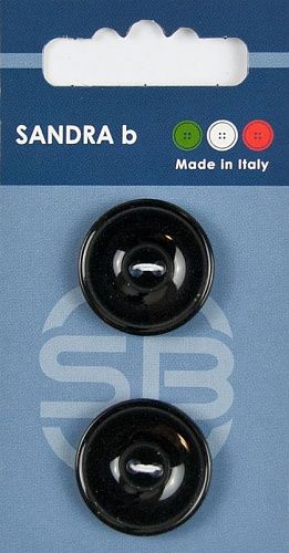 Пуговицы SANDRA 23 мм пластик 2 шт CARD168 черный