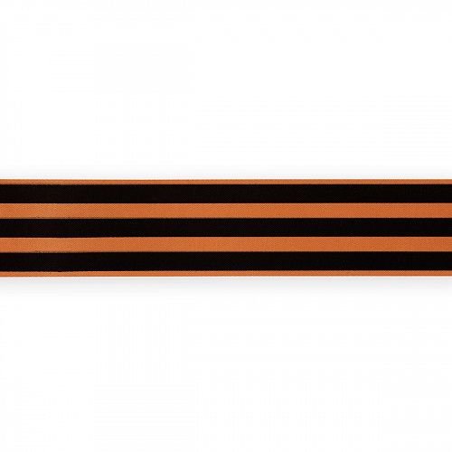 Лента Георгиевская 35 мм RG-35 черный/оранжевый