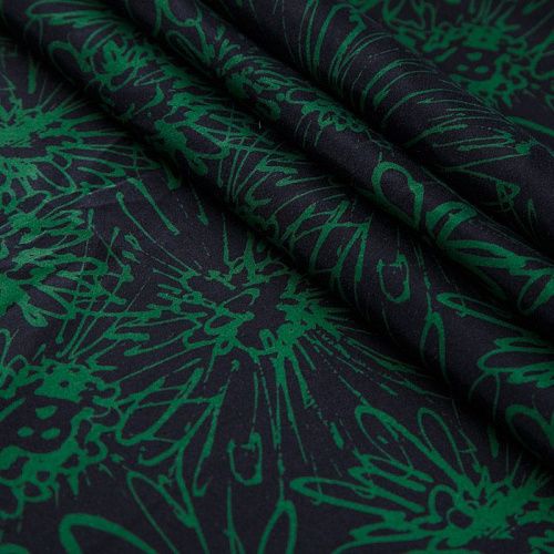 Батист 003-16108 черный принтованный