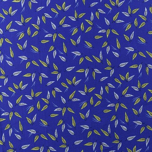 Ткань плательно-рубашечная 049-08405 фиолетово-синий принтованный
