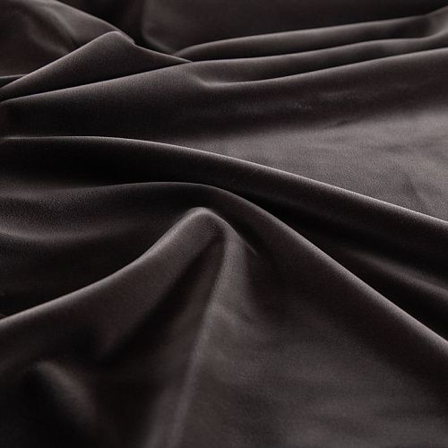 Бархат хлопковый 002-20032 пыльно-шоколадный однотонный