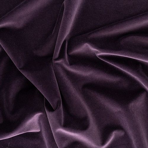 Ткань портьерная бархат h-300 см 530-02-06 фиолетовый однотонный