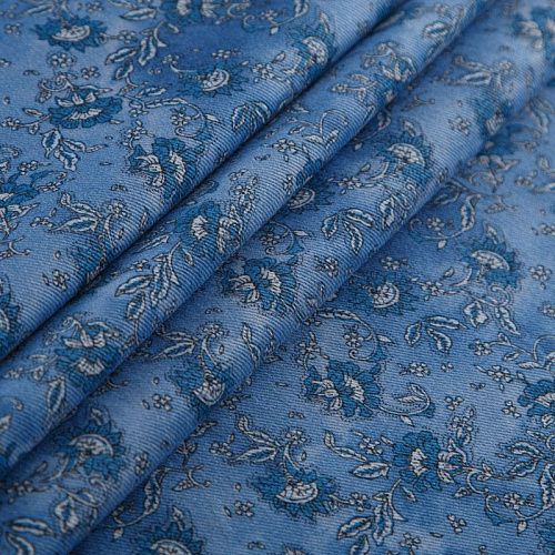 Джинс стрейч Aspesi 015-16964 голубой принтованный