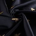 Ткань костюмная с вышивкой 025-12279 черный