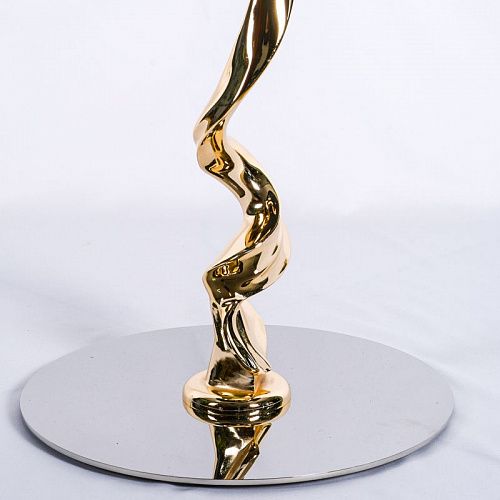 Столик журнальный d-45 см BJ-22845-tiger металл/камень