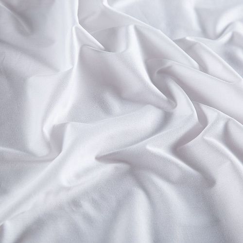 Ткань рубашечная стрейч 049-20102 белый однотонный