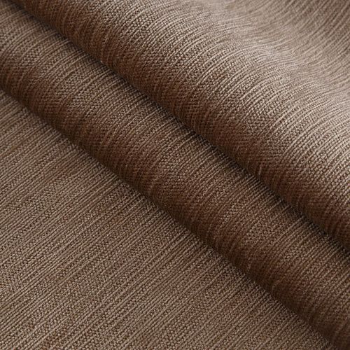 Ткань портьерная шенилл 22-02-14496 коричневый однотонный