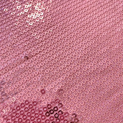 Ткань с пайетками К28-019 розовый однотонный