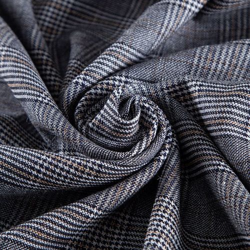 Лен натуральный 035-20237 серый гленчек