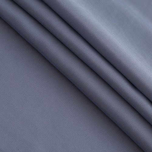 Крепдешин шелковый 028-14695 голубовато-серый однотонный