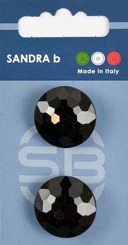 Пуговицы SANDRA 23 мм пластик 2 шт CARD163 черный