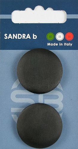 Пуговицы SANDRA 28 мм пластик 2 шт CARD161 черный