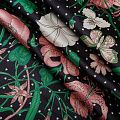 Шелк твил натуральный Gucci 064-19104 черный принтованный