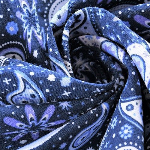 Фланель 060-11029 синий принтованный