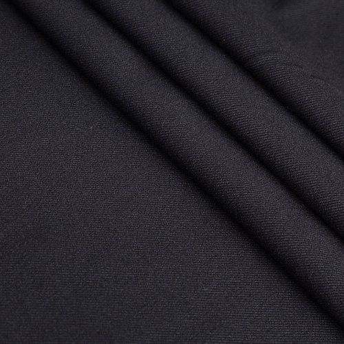 Креп стрейч 026-20764 черный однотонный