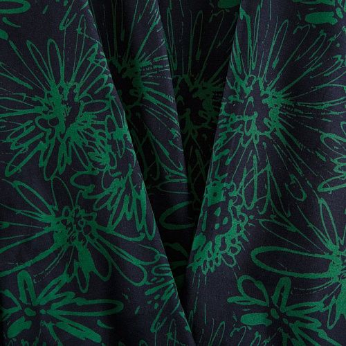 Батист 003-16108 черный принтованный