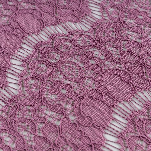 Гипюр К33-675 розовато-лиловый однотонный