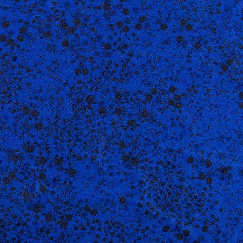 Твил-штапель 069-04016 кобальтовый принтованный