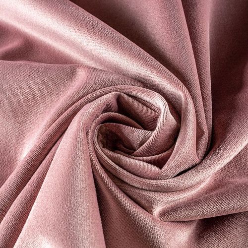 Ткань портьерная бархат 507-02-04 пастельно-розовый однотонный