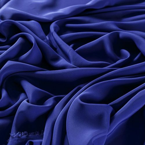 Крепдешин натуральный 028-06508 фиолетово-синий однотонный