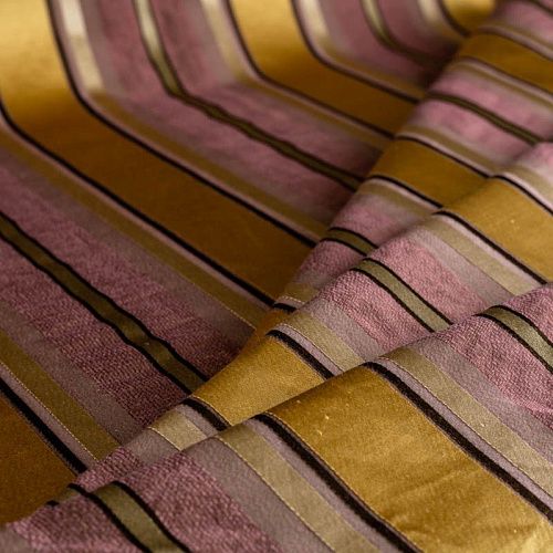 Ткань портьерная шелк Т154-02-107 золотисто-коричневый