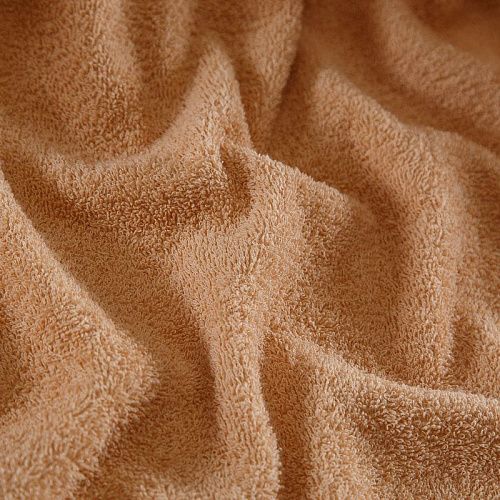 Полотно махровое 007-18361 карамельно-кремовый однотонный