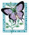 Набор для вышивания Klart 12х14,5 см 5-055 Бабочка лиловая