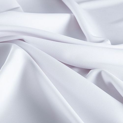 Креп стрейч 026-20611 белый принтованный