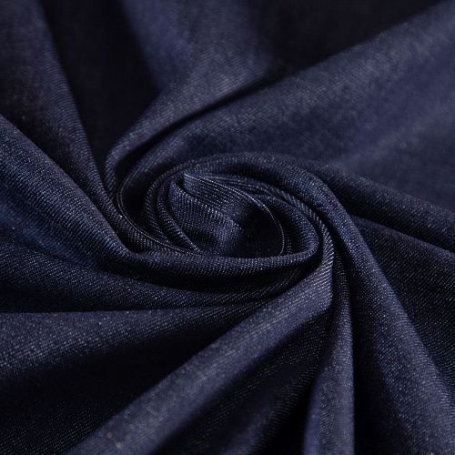 Джинс стрейч 015-19885 темно-синий однотонный