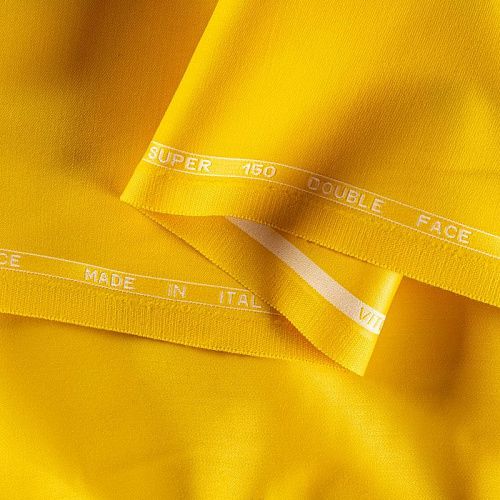Ткань костюмная К12-886 желтый однотонный